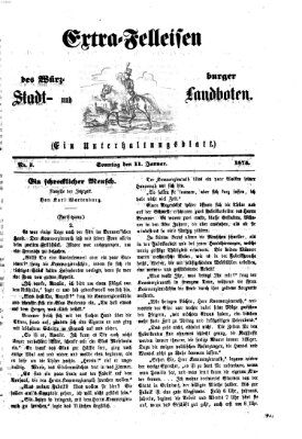 Extra-Felleisen (Würzburger Stadt- und Landbote) Sonntag 11. Januar 1874