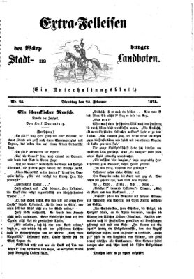 Extra-Felleisen (Würzburger Stadt- und Landbote) Dienstag 24. Februar 1874