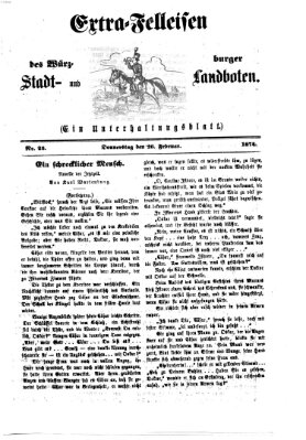 Extra-Felleisen (Würzburger Stadt- und Landbote) Donnerstag 26. Februar 1874