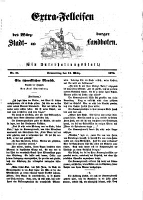 Extra-Felleisen (Würzburger Stadt- und Landbote) Donnerstag 12. März 1874