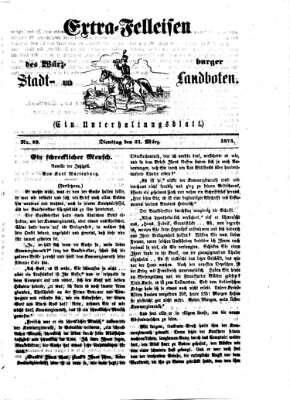 Extra-Felleisen (Würzburger Stadt- und Landbote) Dienstag 31. März 1874