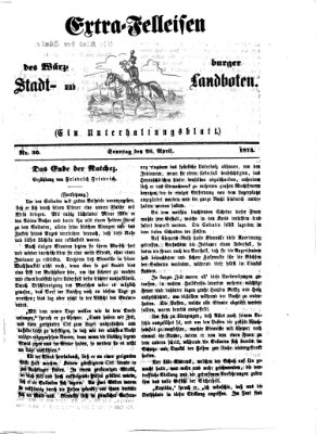 Extra-Felleisen (Würzburger Stadt- und Landbote) Sonntag 26. April 1874