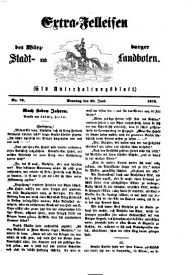 Extra-Felleisen (Würzburger Stadt- und Landbote) Sonntag 28. Juni 1874