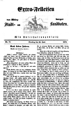 Extra-Felleisen (Würzburger Stadt- und Landbote) Dienstag 30. Juni 1874