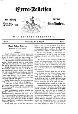 Extra-Felleisen (Würzburger Stadt- und Landbote) Donnerstag 6. August 1874