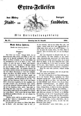 Extra-Felleisen (Würzburger Stadt- und Landbote) Sonntag 16. August 1874