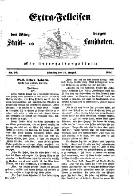 Extra-Felleisen (Würzburger Stadt- und Landbote) Dienstag 18. August 1874