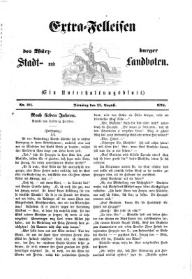 Extra-Felleisen (Würzburger Stadt- und Landbote) Dienstag 25. August 1874