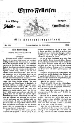 Extra-Felleisen (Würzburger Stadt- und Landbote) Donnerstag 10. September 1874