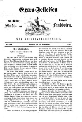 Extra-Felleisen (Würzburger Stadt- und Landbote) Sonntag 13. September 1874