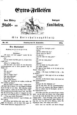 Extra-Felleisen (Würzburger Stadt- und Landbote) Dienstag 29. September 1874