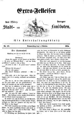 Extra-Felleisen (Würzburger Stadt- und Landbote) Donnerstag 1. Oktober 1874