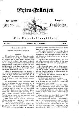 Extra-Felleisen (Würzburger Stadt- und Landbote) Sonntag 11. Oktober 1874