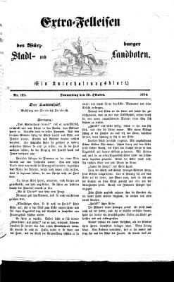 Extra-Felleisen (Würzburger Stadt- und Landbote) Donnerstag 29. Oktober 1874