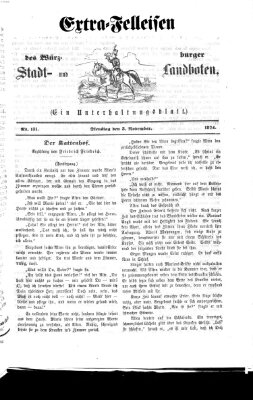 Extra-Felleisen (Würzburger Stadt- und Landbote) Dienstag 3. November 1874