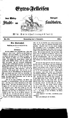 Extra-Felleisen (Würzburger Stadt- und Landbote) Donnerstag 5. November 1874