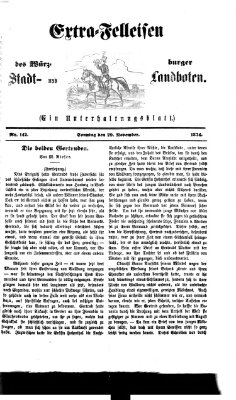 Extra-Felleisen (Würzburger Stadt- und Landbote) Sonntag 29. November 1874