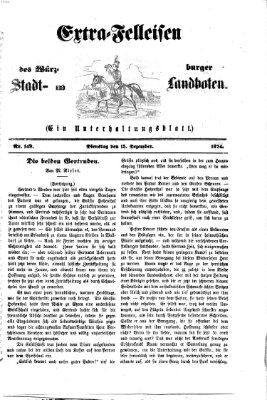 Extra-Felleisen (Würzburger Stadt- und Landbote) Dienstag 15. Dezember 1874