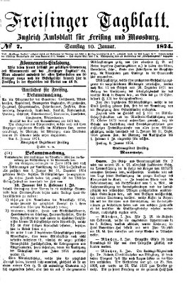 Freisinger Tagblatt (Freisinger Wochenblatt) Samstag 10. Januar 1874