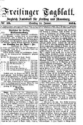 Freisinger Tagblatt (Freisinger Wochenblatt) Samstag 24. Januar 1874