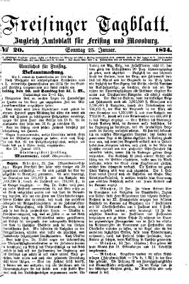 Freisinger Tagblatt (Freisinger Wochenblatt) Sonntag 25. Januar 1874