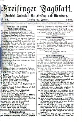 Freisinger Tagblatt (Freisinger Wochenblatt) Dienstag 27. Januar 1874