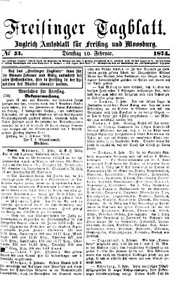 Freisinger Tagblatt (Freisinger Wochenblatt) Dienstag 10. Februar 1874