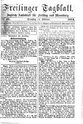 Freisinger Tagblatt (Freisinger Wochenblatt) Samstag 14. Februar 1874