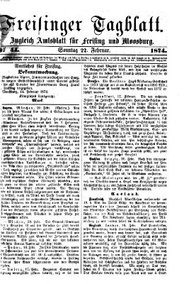 Freisinger Tagblatt (Freisinger Wochenblatt) Sonntag 22. Februar 1874