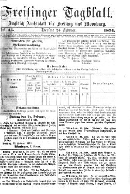 Freisinger Tagblatt (Freisinger Wochenblatt) Dienstag 24. Februar 1874