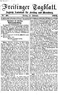 Freisinger Tagblatt (Freisinger Wochenblatt) Freitag 27. Februar 1874