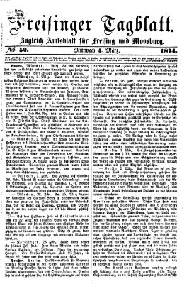 Freisinger Tagblatt (Freisinger Wochenblatt) Mittwoch 4. März 1874