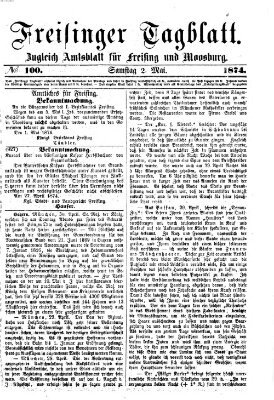 Freisinger Tagblatt (Freisinger Wochenblatt) Samstag 2. Mai 1874