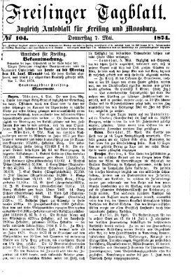 Freisinger Tagblatt (Freisinger Wochenblatt) Donnerstag 7. Mai 1874