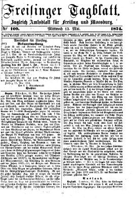 Freisinger Tagblatt (Freisinger Wochenblatt) Mittwoch 13. Mai 1874