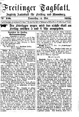 Freisinger Tagblatt (Freisinger Wochenblatt) Donnerstag 14. Mai 1874