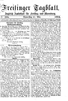 Freisinger Tagblatt (Freisinger Wochenblatt) Donnerstag 21. Mai 1874