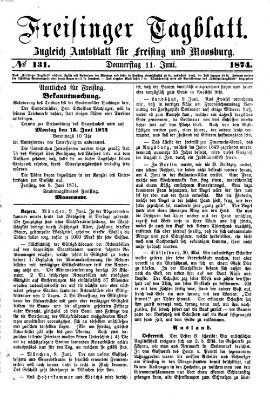 Freisinger Tagblatt (Freisinger Wochenblatt) Donnerstag 11. Juni 1874