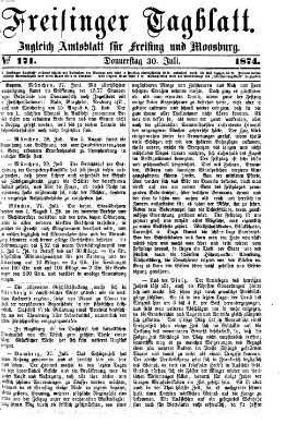 Freisinger Tagblatt (Freisinger Wochenblatt) Donnerstag 30. Juli 1874