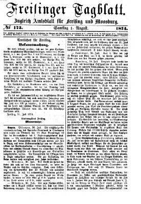 Freisinger Tagblatt (Freisinger Wochenblatt) Samstag 1. August 1874