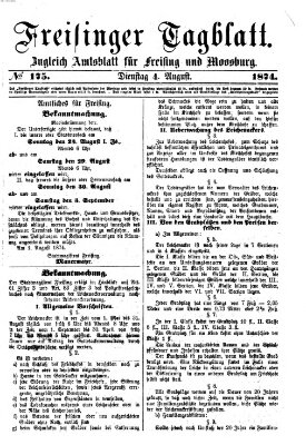 Freisinger Tagblatt (Freisinger Wochenblatt) Dienstag 4. August 1874