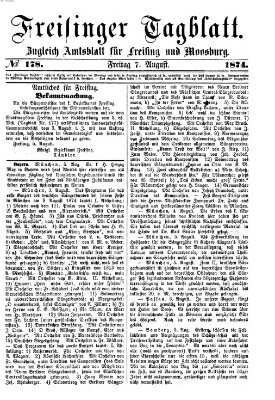 Freisinger Tagblatt (Freisinger Wochenblatt) Freitag 7. August 1874