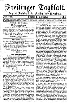 Freisinger Tagblatt (Freisinger Wochenblatt) Dienstag 1. September 1874