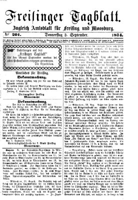 Freisinger Tagblatt (Freisinger Wochenblatt) Donnerstag 3. September 1874