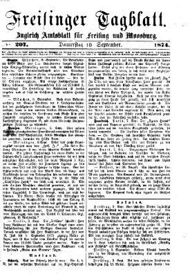 Freisinger Tagblatt (Freisinger Wochenblatt) Donnerstag 10. September 1874