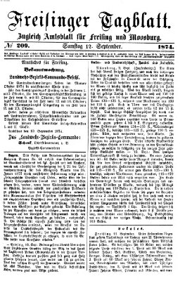 Freisinger Tagblatt (Freisinger Wochenblatt) Samstag 12. September 1874