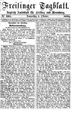 Freisinger Tagblatt (Freisinger Wochenblatt) Donnerstag 8. Oktober 1874