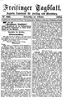 Freisinger Tagblatt (Freisinger Wochenblatt) Donnerstag 22. Oktober 1874