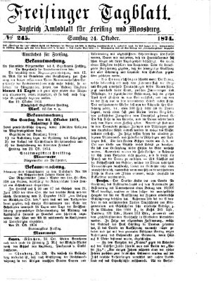 Freisinger Tagblatt (Freisinger Wochenblatt) Samstag 24. Oktober 1874