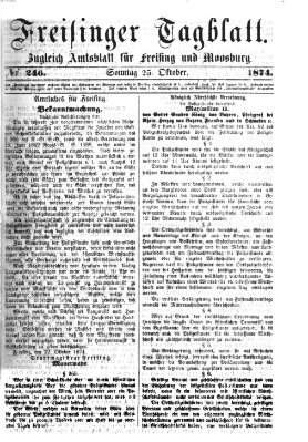 Freisinger Tagblatt (Freisinger Wochenblatt) Sonntag 25. Oktober 1874